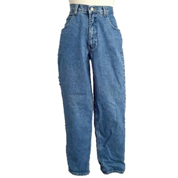 🛑 Vintage Super High Waisted / Rise Tapered Leg Mom Jeans - 7/8 - Picture 1 of 10